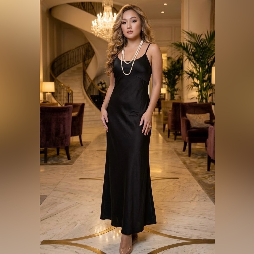 SO Elegant Black Maxi Dress